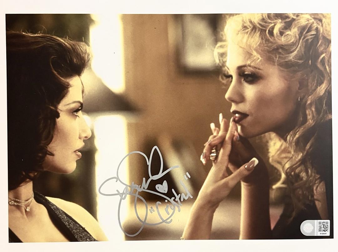 Gina Gershon sexy signed 11x14 (Showgirls) - SWAU COA